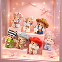 Série Cartoon Annie Baby : Boîtes mystères de poupées en peluche colorées et jouets mignons à suspendre au sac d'école