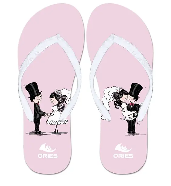 Customized Logo Beach Party Rubber Flip Flops Wedding For Guest Wedding Flip Flops white flip flops