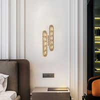 Applique murale LED contemporaine nordique en verre cristal pour hôtel, appartement, lampe murale moderne d'intérieur