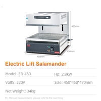 Grill salamandre électrique commercial de table avec fonction de levage, rôtissoire BBQ pour restaurant