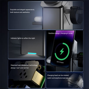 Stasiun Pengisian Daya Nirkabel <span class=keywords><strong>3</strong></span> in 1 15W untuk iPhone 16 Charger Cargador Inalambrico Magnetic Qi2 Wireless Charger Draadloze Oplader - Product Image 6