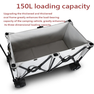 Best-Selling Four-Wheel Folding <b>Station</b> Wagon Large-Capacity Camping Cart for Outdoor and Garden Versatile for Shopping <b>Tools</b> - Product Image 5