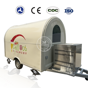 Remolque de Comida Redondo Pequeño de Acero Inoxidable 304, Certificado CE, para Venta de Aperitivos y Comida Callejera, 2025 - Product Image 2