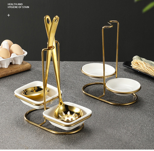 Commercio all'ingrosso multifunzionale strumento di stoccaggio della cucina cremagliera in acciaio inox porta cucchiaio da minestra porta mensola spatola poggia cucchiaio - Product Image 6