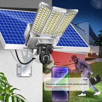 Lampadaire Solaire à Contrôle par Application avec Caméra 5MP IP65 4G WIFI Extérieur Sans Fil Tout-en-Un Lampe de Surveillance LED Solaire CCTV
