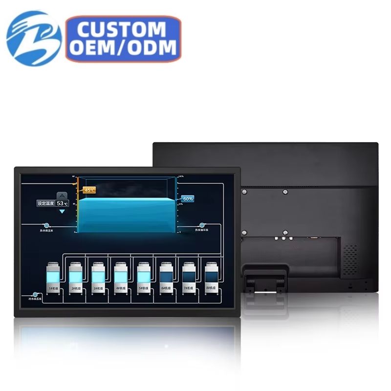 New 23.6 Inch 1920*1080 HD-MI VGA USB Resistive Touch Plastic TFT VESA Wall Mounted Industrial LCD Monitor for Business Use