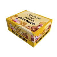 Boîte en carton rectangulaire pliable personnalisée avec logo imprimé, de qualité alimentaire, pour biscuits, chocolats, gâteaux, à emporter ou à expédier