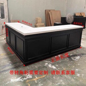Mostrador de Recepción Pequeño de Estilo Industrial de Lujo en Oferta, Mostrador de Recepción para Salón de Belleza, Peluquería, Salón de Uñas, Consultorio Dental - Product Image 6