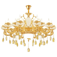 Nouvelle suspension d'hôtel vintage européenne 2026, éclairage LED, art classique, salle à manger moderne, cristal pas cher, lustre turc rétro, lampe 10 90