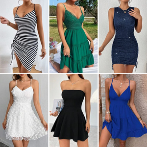 Wholesale Women's Oversized Dresses Summer Fashion Dresses Elegant Parties Sleeveless Long Old <b>Clothes</b> - Product Image 2