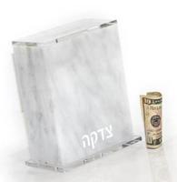 Plexiglas Hochzeits karte Box Plexiglas Tzedakah Boxen Acryl Charity Box mit Glitzer zurück