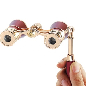 Mini télescope <span class=keywords><strong>de</strong></span> poche tout métal OEM 3*25, <span class=keywords><strong>jumelles</strong></span> vintage pour femmes avec chaîne/poignée - Product Image 4