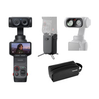 Cámara de Acción Insta 360 Luna Ultra, Paquete Esencial, Video 8k, Resistente al Agua hasta 30 m, Panorámica Deportiva, Cámara con Estabilizador de Gran Angular 8k