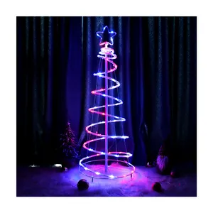 KINGYI-guirnalda de luces LED navideñas para árbol en espiral, iluminación decorativa para Navidad, Año Nuevo, vacaciones y Navidad