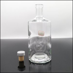 Chiaro <span class=keywords><strong>bottiglia</strong></span> di vetro vuoto per liquori Gin Whisky Vodka vino di ghiaccio con sughero sintetico personalizzato Botella de zumo de <span class=keywords><strong>cristal</strong></span> - Product Image 6