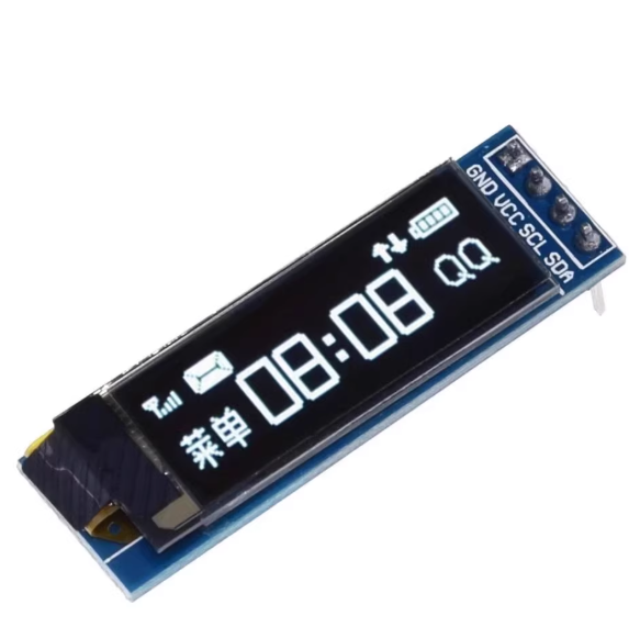 MLK 0.91 Inch White OLED Display Module 128x32 I2C SSD1306 4-Pin Interface for Embedded Systems