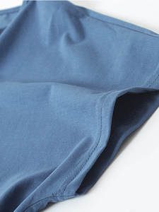 Pyjama pour femmes en coton 100% rayé, taille élastique, manches courtes, col marin - Séchage rapide, respirant, vêtements de nuit thermiques (taille) - Product Image 6