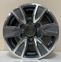 Rines de Aleación LHXT YX215 de 15x7 Pulgadas, 6x139.7, CB106.2, Negro Brillante Mecanizado, Compatibles con Mercedes Sprinter Camioneta Comercial