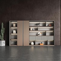 Meuble de Rangement Minimaliste Moderne pour PDG, Armoire Murale Multi-Niveaux, Classeur de Bureau, Vente en Gros Usine