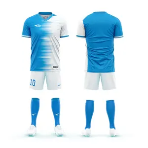 Fournisseur d'Usine Maillot de Football Shorts Sublimation Personnalisée Vêtements de Football pour Hommes Adultes Jeunes Chemises de Football Shorts Kit Complet