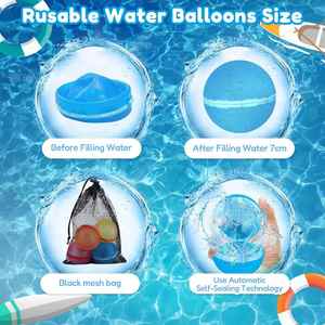 Colorful Summer Silicone Self-Sealing Anime Style Folding Digital Printing Water Ball <b>Balloon</b> Cute Reusable Gift for Parties - Product Image 4