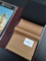 Tissu sergé en laine grossière teinte unie, poids moyen, 12MK 18MK 400G/M, 30% Laine, 24% Polyester, 21% Viscose, 25% Acétate