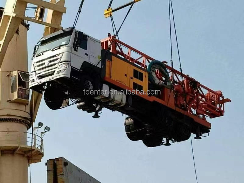 Engine Rig Car 300m Deep Hole Impact Pneumatic Car Drilling Rig Large vehicle-mounted ...