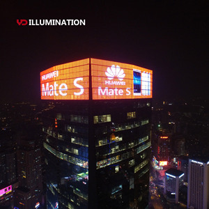ผ้าม่านติดผนังวิดีโอแบบพิกเซลตาข่ายหน้าจอ LED RGB กลางแจ้ง IP68 - Product Image 1