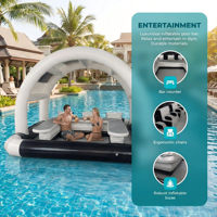 Bar de piscine gonflable extérieur personnalisé en gros, pub gonflable en PVC, bar de piscine pour fête, jardin, qualité commerciale
