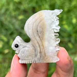 Al por mayor: Elegante racimo de cristal tallado de alta calidad con diseño de ardilla, de 3.8 cm, para sanación natural, tendencia de moda y decoración del hogar, con embalaje seguro. - Product Image 5