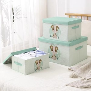 工厂新款可折叠卡通储物收纳盒布艺儿童玩具储物儿童浴室方形折叠架袋鞋1千克 - Product Image 4