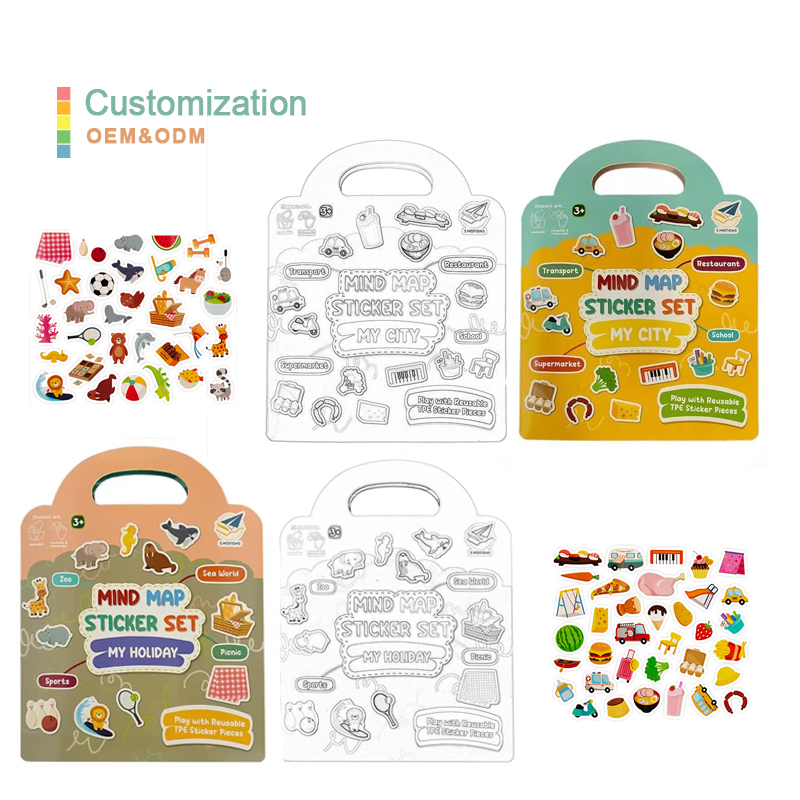 Customized Cute Jelly Sticker Books Wood