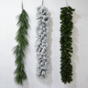 Y840 Thông Nhân Tạo Kim Giáng Sinh Mía PVC Nhựa Tuyết Rơi Đổ Xô Thông Cone Berry Mall Cửa Sổ Cửa Treo Tường - Product Image 1