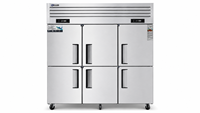 Congélateur vertical commercial à double compresseur 1350L à 6 portes pour la conservation de la viande, des fruits de mer et des aliments surgelés dans les restaurants