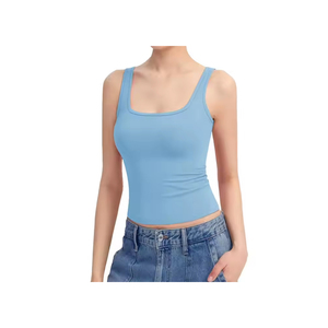 Women's 100% Export Quality Tank-<b>Top</b> Summer <b>Sleeveless</b> Cozy-Wear Knitted Fabric All-Day Comfort Wholesale Price in Bangladesh - Product Image 4