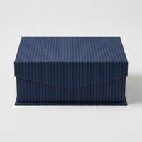 Boîte cadeau de luxe avec logo personnalisé, boîte en carton magnétique bleue, boîte d'emballage pliable, vente en gros pour l'électronique, les bijoux, les cosmétiques