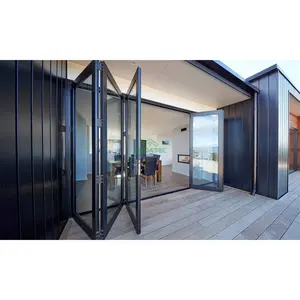 Design moderno porta pieghevole in alluminio con griglia porta pieghevole Malaysia prezzo porta pieghevole per la casa