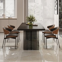 WESOME New Acryl Floating Esstisch und Stuhl Kombination Home Rock Slab Rechteckiger Reistisch