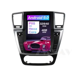 Tesla Vertikal Layar Android 9.0 64G PX6 Mobil Radio GPS Navigasi Untuk MERCEDES-BENZ ML 2012 + GL 2013 + pemain Multimedia Stereo