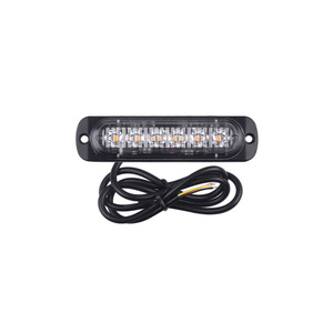 Luz de advertencia de 6 LED, 12-24V, luz intermitente ultrafina para coche, camión, motocicleta, montaje en pared, pantalla LED de plástico Ip65 - Product Image 1