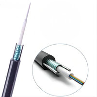 Câble à fibre optique GYXTW 6b1 8b1 12b1 légèrement blindé, extérieur, noir, certifié CE, pour installation aérienne et en conduit