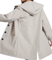 Nouvelle veste longue décontractée pour femme, coupe ample, grande taille, imperméable et coupe-vent, idéale pour l'extérieur, collection automne/hiver
