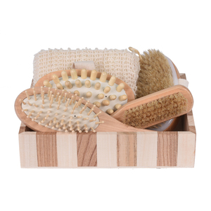 Lungo Manico In Legno Naturale Setole Massager Del Corpo bagno <span class=keywords><strong>set</strong></span> bagno <span class=keywords><strong>set</strong></span> regalo <span class=keywords><strong>spa</strong></span> Per Le Donne Degli Uomini Della Pelle - Product Image 1