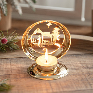 Portavelas <span class=keywords><strong>de</strong></span> Metal Dorado con Proyección <span class=keywords><strong>de</strong></span> Sombra <span class=keywords><strong>para</strong></span> Navidad, Farol <span class=keywords><strong>de</strong></span> Hierro <span class=keywords><strong>para</strong></span> Decoración <span class=keywords><strong>de</strong></span> Mesa en Hoteles, Restaurantes, Bodas y Fiestas - Product Image 4