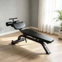 Banco de Entrenamiento Abdominal de Acero Ajustable en Múltiples Ángulos, Estación de Ejercicio Multifuncional para el Hogar, Resistente, con Inclinación/Declinación