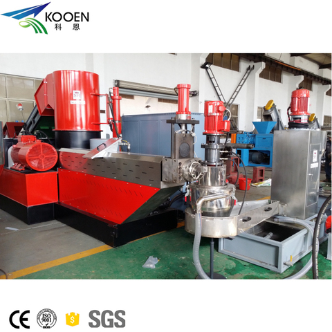 PE PP Film Bags Agglomeration Plastic Pellets Machine PP PE Pelletizer PE PP Film Bags Plastic Granules Making Machine Line
