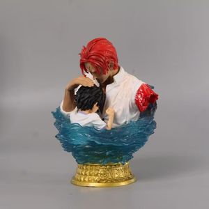 Figurines Luffy Buste PVC Anime Collection Modèle Statue Jouets d'Anniversaire pour Enfants, Figurines GK Cheveux Rouges, Figurines, 1 Pièce - Product Image 1