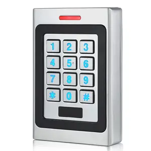 IP67 PIN Keypad Logam Tahan Air Luar Ruangan 125Khz Pembaca Kartu 2 Relay Sistem Kontrol Akses Rfid untuk Pintu Ganda