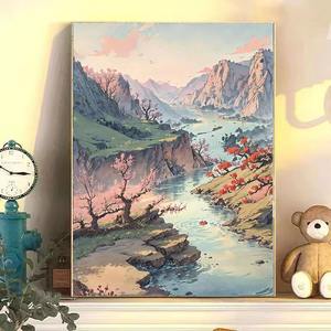 Pittura a olio digitale paesaggio antico dipinto a mano fai da te pittura a colori regalo per bambini - Product Image 5