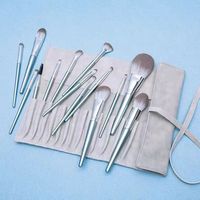 Ensemble de 14 pinceaux de maquillage en fibres synthétiques douces pour débutants - Pinceau pour poudre libre, fard à paupières, illuminateur, sac de rangement |   Cangzhou Chujian